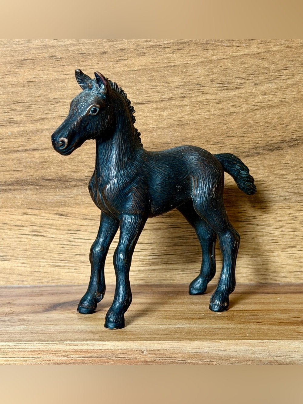 Vintage Schleich Friesian Foal Horse Figurine 13622 Retired Black Colt